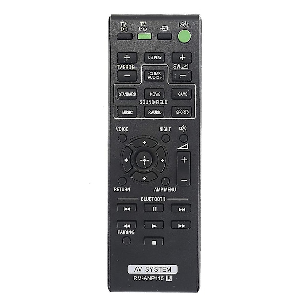 Fjernkontroll for Sony Soundbar, Soundbar-kontroll RM-ANP115 Erstatningsfjernkontroll HT-CT370 HT-CT770 SA-CT370 [DB]