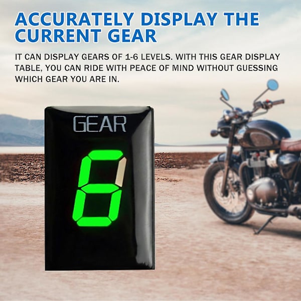 Växelindikator för Kawasaki Er6n Er-6n Er-6f Er6f Versys 650 Kle650 Ninja 250r 300 Ninja 400 400r Motorcykel Växeldisplay