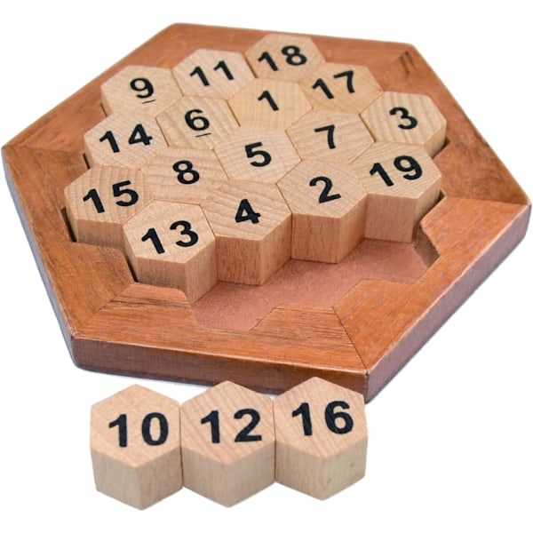 Wooden Logic Puzzle Brain Teasers Intellectual Toy Number Puzzle