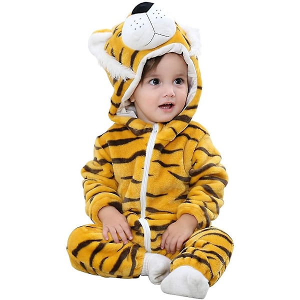 Unisex baby Vinter Høst Flanell Hette Jumpsuit Cosplay