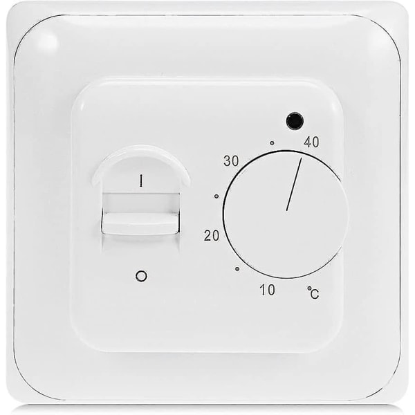 Manuell elektrisk golvvärme termostat med AC 220v 16a sond, mekanisk golvvärme termostat regulator [energiklass A+++]