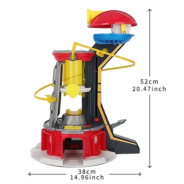 Paw Patrol Tårnet Stor Størrelse Pat Patrol Canina Lookout Modell Leke Sett Hunder Kjøretøy Actionfigur for Gutt Barn Bursdagsgave