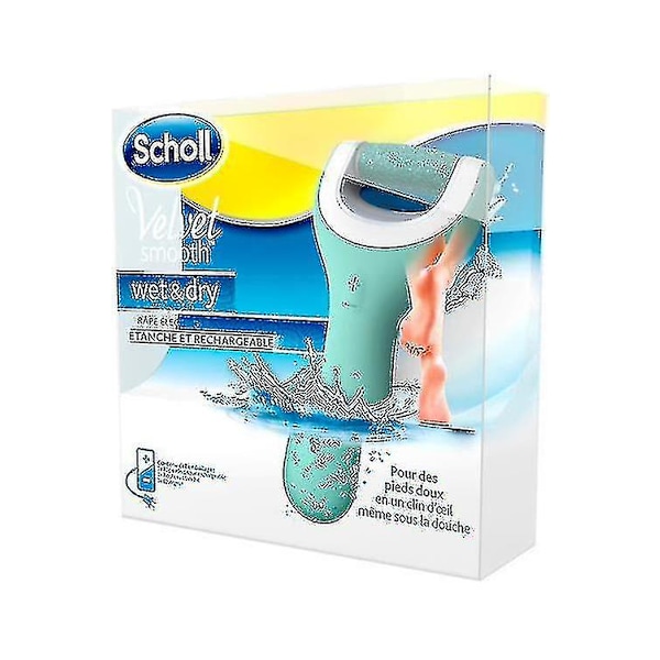 Scholl Velvet Smooth Wet And Dry -sähköinen jalkarasp, sininen