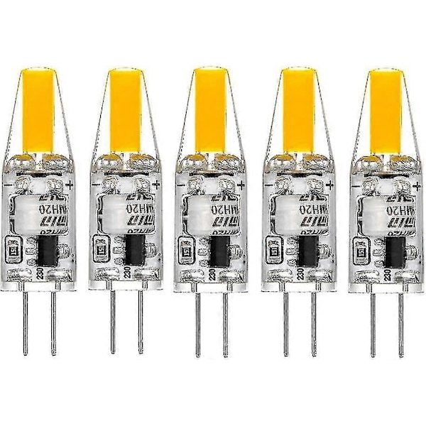 G4 LED 220V 3W 2700K Varmvit 160lm, Silikonlampor Ersätter 30W Halogen, 5-Pack