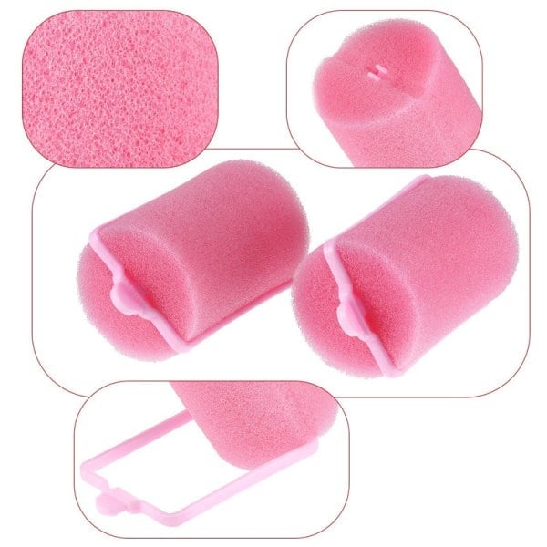 18x Hårspolar i Skum 4cm - Styling Curlers med Mjuk Svamp
