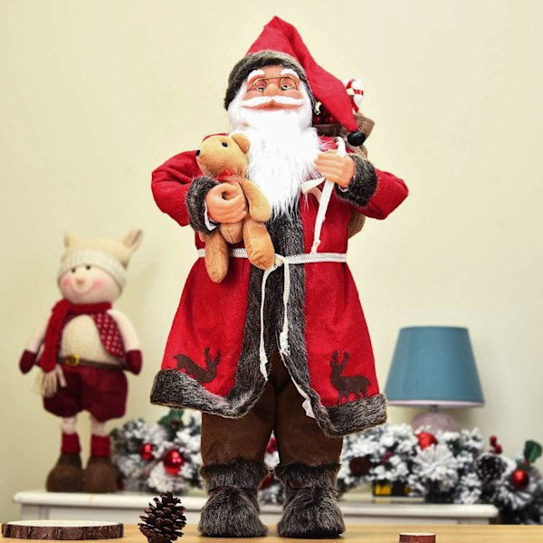 30cm Santa Claus Doll Jul stående figur Santa Claus Doll