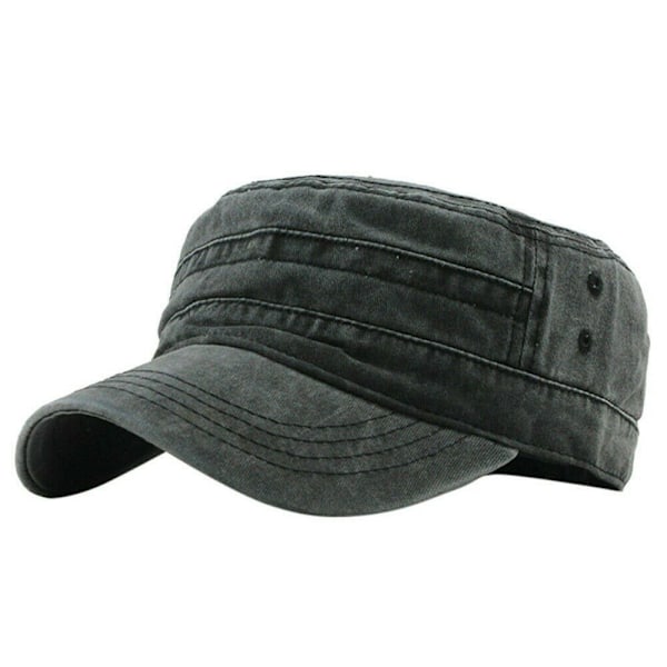 Män Kvinnor Kamouflage Arméhatt Camo Militär Kadett Combat Cap black