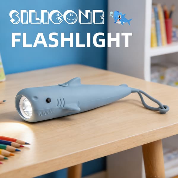 A Cute Animal-Shaped Rechargeable Flashlight, a Portable Dual-Function Hanging LED Flashlight. Green