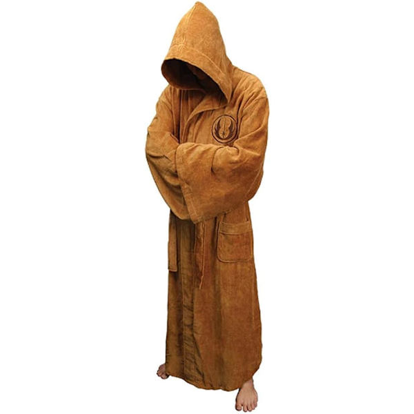 Aikuisten Jedi-kylpytakki hupulla, pehmeä ja lämmin fleece-aamutakki (JS)