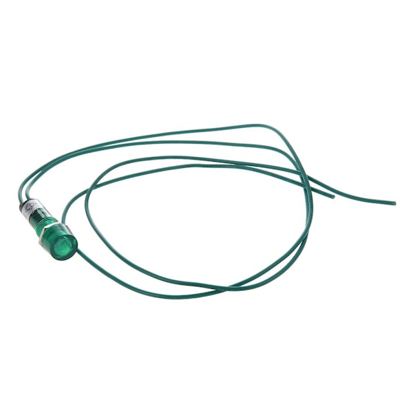 Neonindikator pilotsignallampe Grøn Lys Ac220v Med Kabel & Neonindikator pilotsignallampe