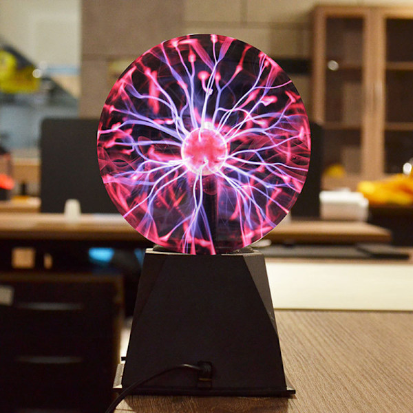 Røstsensorkontrollert elektrostatisk kule USB Plasma nattlampe Magic V