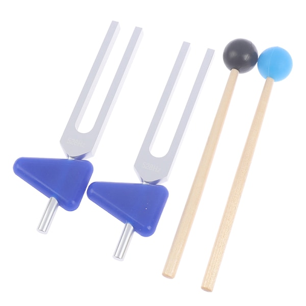 Stemmegafler Sæt 528 Hz Chakra til DNA Reparation Healing Forks Blue