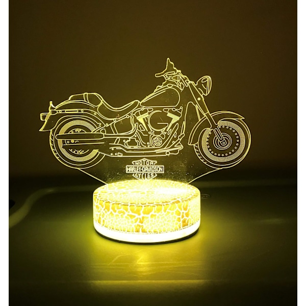 Harley Davidson Motorcykel Lampe Natlys Gave 3D 7 Farver