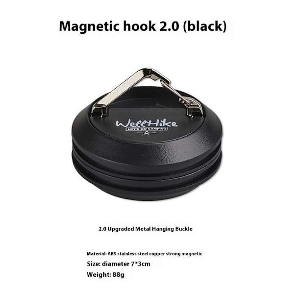 Bil sugkopp utomhus bil baldakin sugkopp bil tak tält fast krok stark magnetisk sugspänne Black