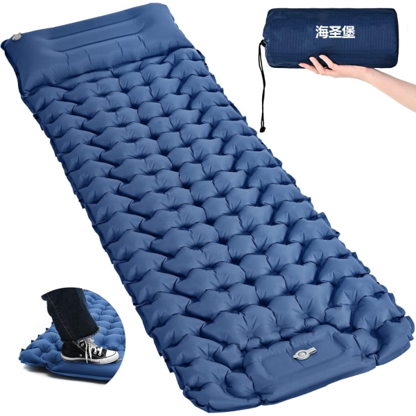 Outdoor inflatable mat TPU laminated cloth camping mat with built-in air pump