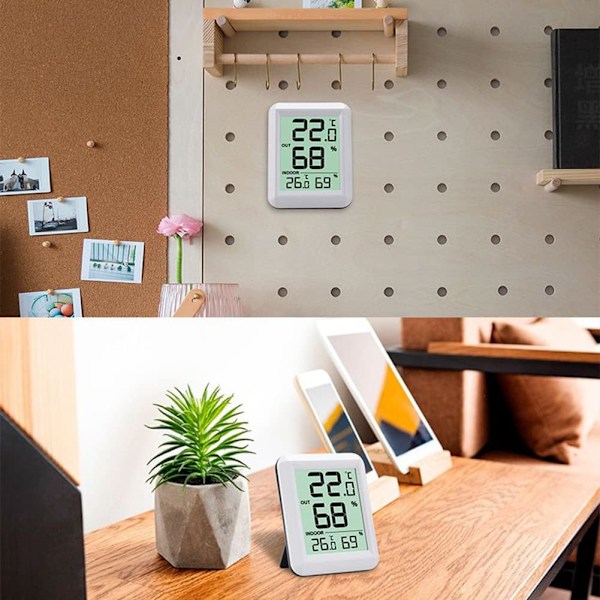 Trådløs Wifi-termometer Digital termohygrometer indendørs udendørs
