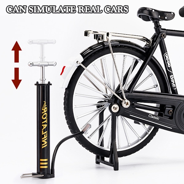 Retro cykelmodellkit, miniatyrmetallprydnad för konstsamling, leksaker för barn - Perfekt Green