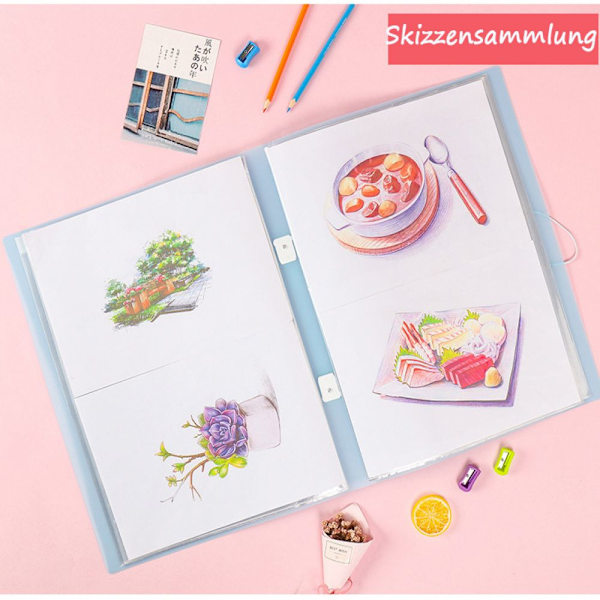Diamond Painting Billeder Album med håndtag, Diamond Painting Map, A2 Display Bog til opbevaring, Diamond Painting Billeder, med 30 sider, kan rumme 60