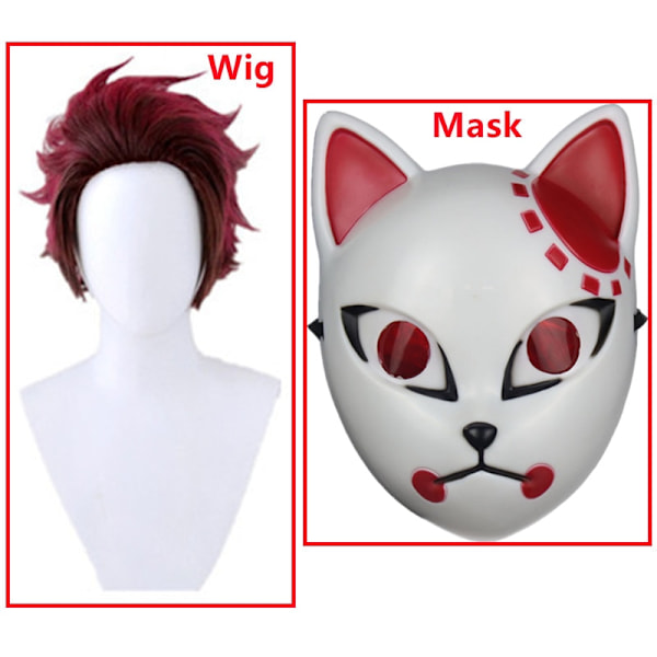 Demon Slayer Kimetsu no Yaiba Tanjirou Kamado Cosplay -asu Kimono Kappa Halloween-juhlat Anime Vaatteet Uniform Set A3 A3 S