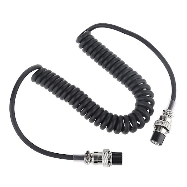 70 cm flygledningsmikrofonkabel for Kenwood-sendere MC-60 svart slitesterk