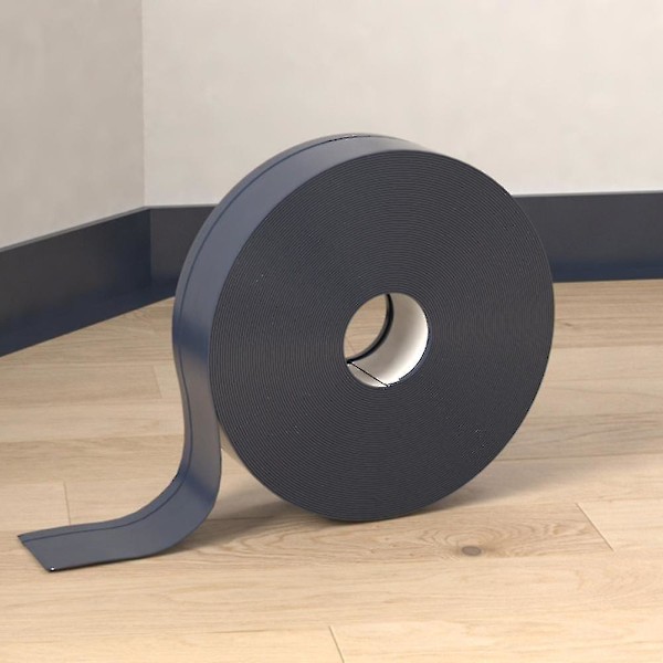 5m itseliimautuvat jalkalistat seinän reunaan Tummanharmaa Dark Grey 50 x 20 x 1 mm