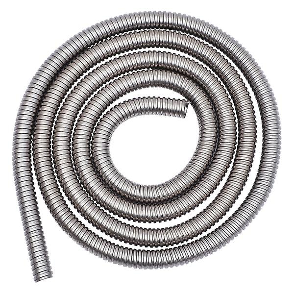 3m rustfritt stål metall gjenget slange tråd kabelbeskyttelse kabelhylse rør Silver3MX20mm Sølv 3000*20mm