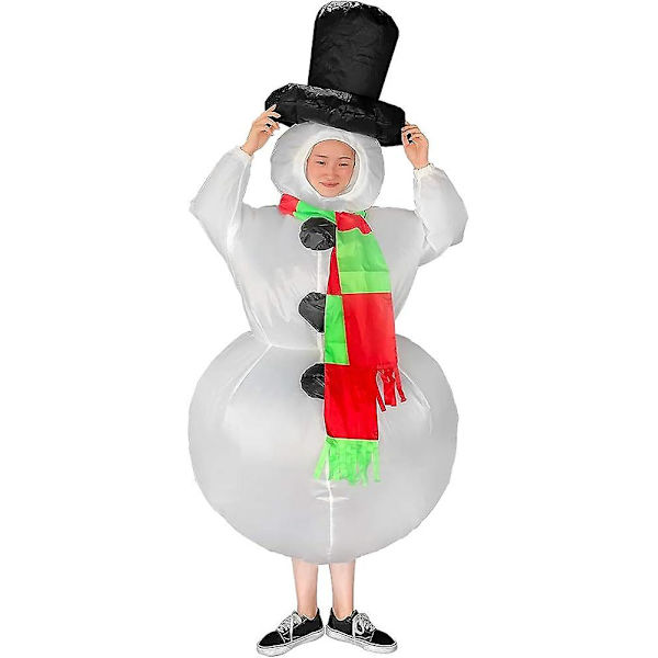 Puhallettava joulupukki ratsastajaasu Halloween jouluasu aikuisille Puhallettavat asut Cosplay Party Dress Up Snowman