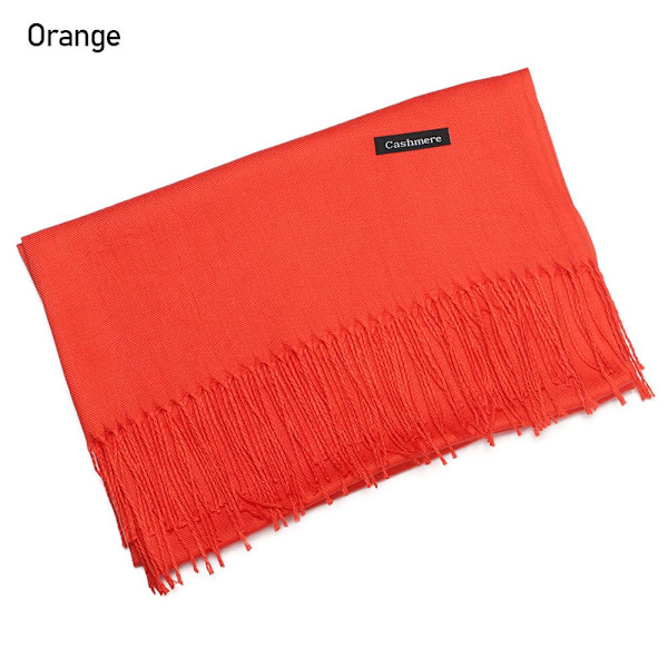 Cashmere Halsklæde Ullsjal ORANGE orange