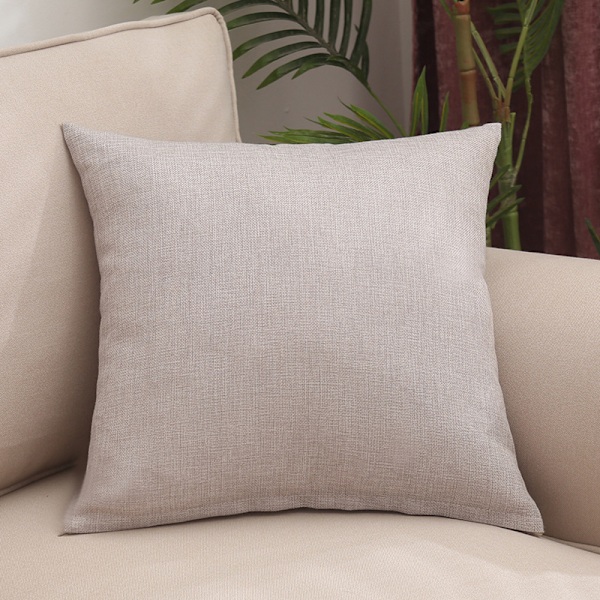 Vanntett Lin Gårdspall for Sofadekorasjon (Sølv Risgrå 40 Sølv risgrå) Silver rice gray 40*40cm