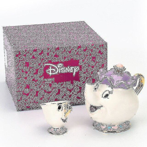 Teekanna Mugg med Skönheten och Odjuret-motiv - Mrs. Potts och Chip