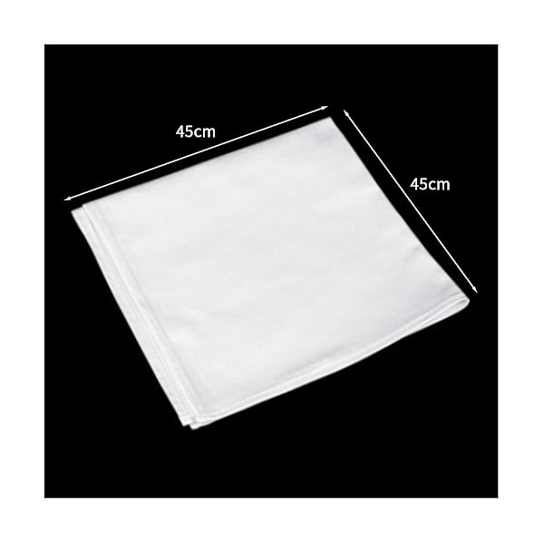 Tygnapkiner Bomull Middagsnapkiner Med Fållade Kanter, Tvättbara Napkiner Perfekta för Fester, Bröllop (Vit) [ch]