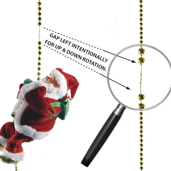 Klättrande jultomte 9\" julgransprydnad Dekoration Present | Cli