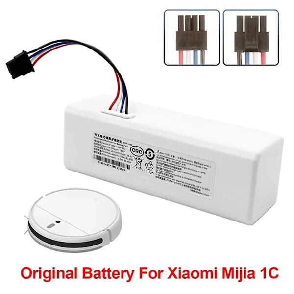 Ersättningsbatteri 14,4V Litiumjon för Xiaomi Mijia 1C Robotdammsugare Modell STYTJ01ZHM 2600mAh