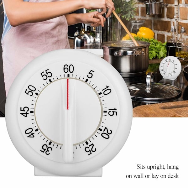 60 minuters rund kökstimer mekanisk räknare alarm