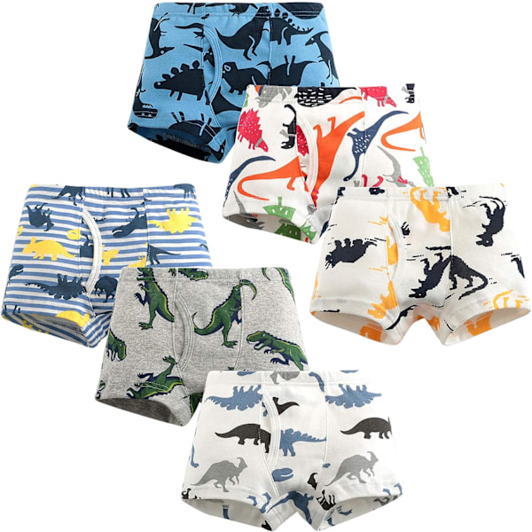 Adorel Pojkar Bomullsboxerkalsonger 6-pack Färgglada Jurassic[JR] Färgade Jurassic 4-5 år