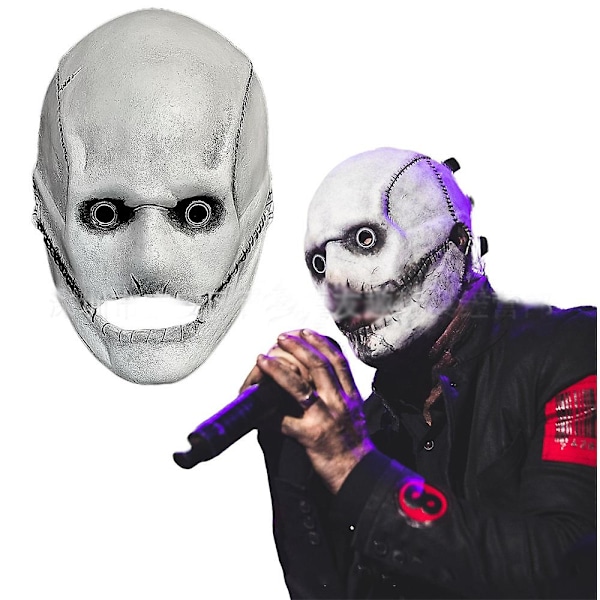 Slipknot Corey Taylor Mask Dj Cosplay Skräck Latex Lång/kort Mask Halloween Karneval Maskerad Festrekvisita Presenter