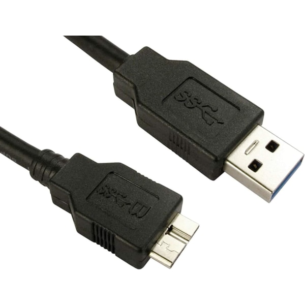 USB 3.0-kabel för Western Digital/WD/Seagate/Clickfree/Toshiba/Samsung bärbar hårddisk - USB 3.0 A/Micro-B-kabel (1m)