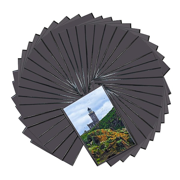 Magneettiset valokuvakehykset jääkaappiin, 12 kpl, 15 x 10 cm, lasten ja perhekuvien pidikkeet (FMY) Black