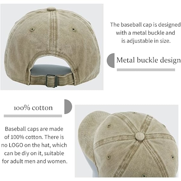 Men Women Baseball Cap-Low Profile Adjustable Washed Cotton Golf Dad Hat