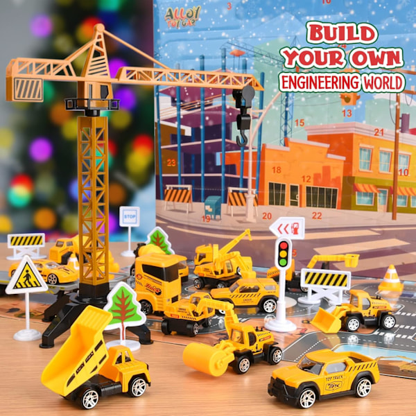 Adventskalender 2023, Barnpresent 2 3 4 5 6 år Bilar Leksaker Barn 2-6 år Adventskalendergåva