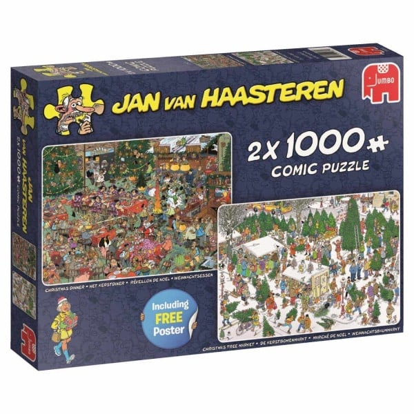 Jan Van Haasteren Jul 2x1000 brikker 19080 flerfarvet