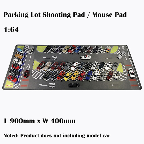 1/64 Parkeringsplatsmatta Modellbil Fordon Scen Display Stor Garage Leksak Musmatta *1 W