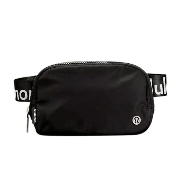 Lululemon Everywhere vyölaukku musta Wordmark-hihnalla naisille, miehille ja unisex Black