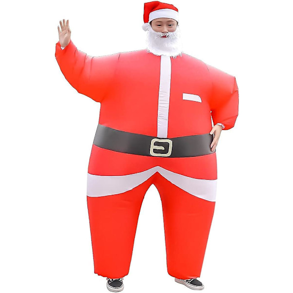 Uppblåsbar tomte ridande kostym Halloween juldräkt för vuxna Uppblåsbara kostymer Cosplay Party Dress Up Snowman