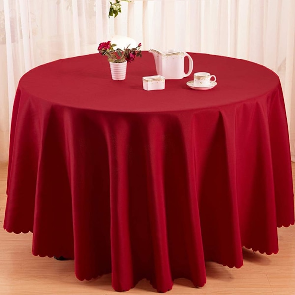 ##/Rød rund duk, kjøkkenrund duk, 160cm##/