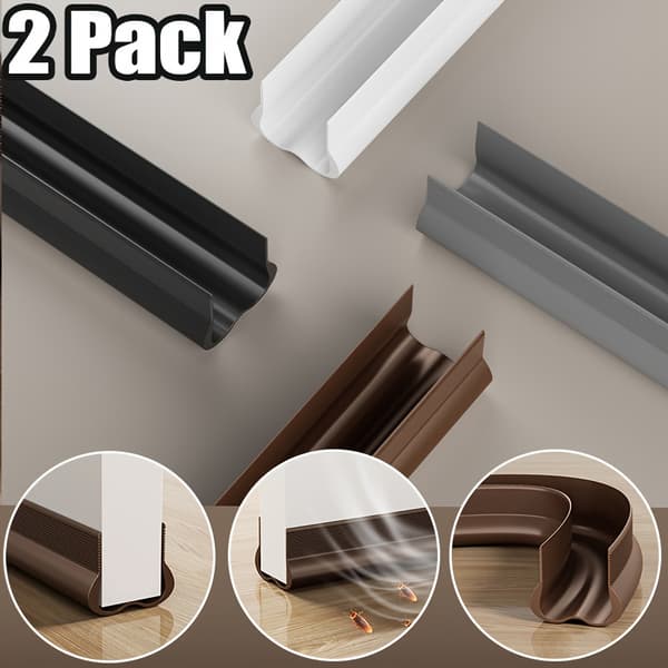 Snabbinstallerad tätningslist för dörr för vind- och insektskydd Grey 2pcs