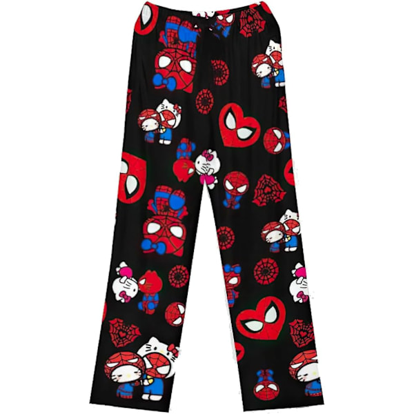 Anime Pyjamasbukser med tryk overalt FARVE 1 COLOR 1 L