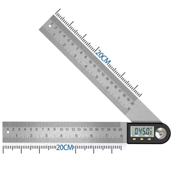 Digital Angle Finder with LCD Display, Stainless Steel Protractor, Angle Display for Woodworking