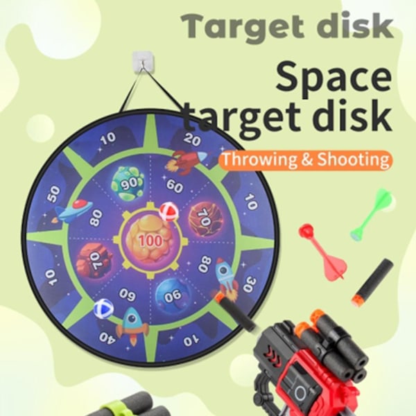 Lasten tikkataulu 3 in 1 Space Safe Dartboard Ammuntalelu Sisä- ja ulkotiloihin Juhlapeli Pojille Tytöille 0.6
