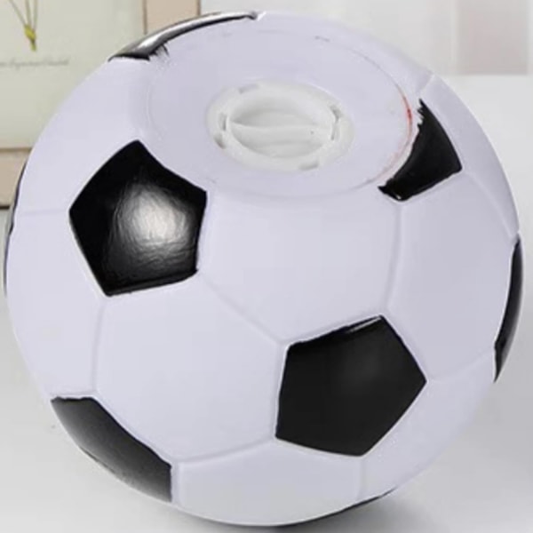 1 stk fotballformet sparegris i plast, uknuselig, sportstema, egnet for barn, gutter og jenter, hjemmeinnredning (liten)